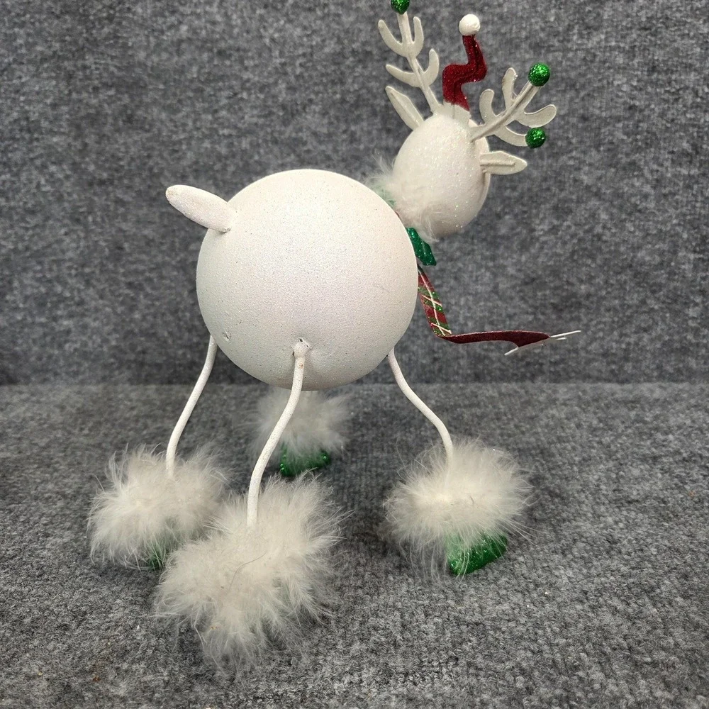 Pier One Imports Decor Christmas Retired Snowball Glitter Reindeer 10